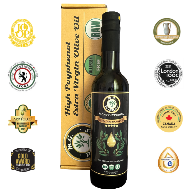 M.G. PAPPAS High Polyphenol Olive Oil Extra Virgin 12.7 Oz